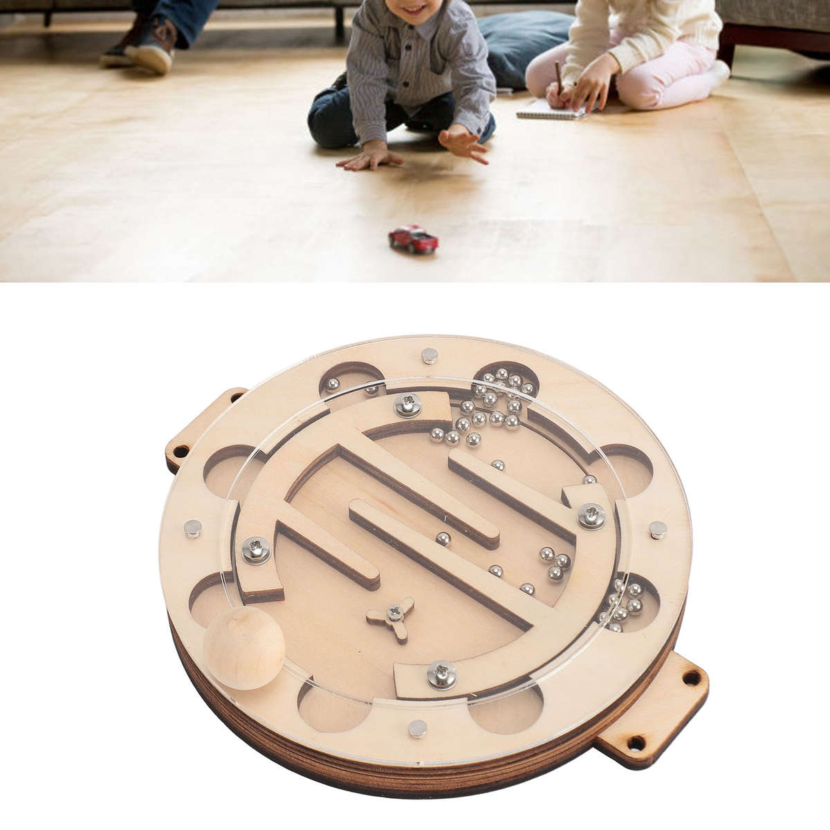 Kids Rolling Ball Plate Toy Educational Skills Development Interactive Ball CHW