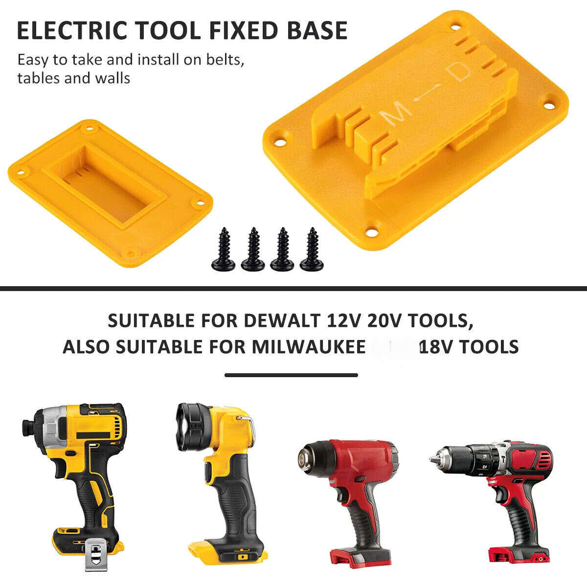 5 Packs Tool Mount Holder for Dewalt 14.4V 18V 20V Drill Tool for Milwaukee 18v