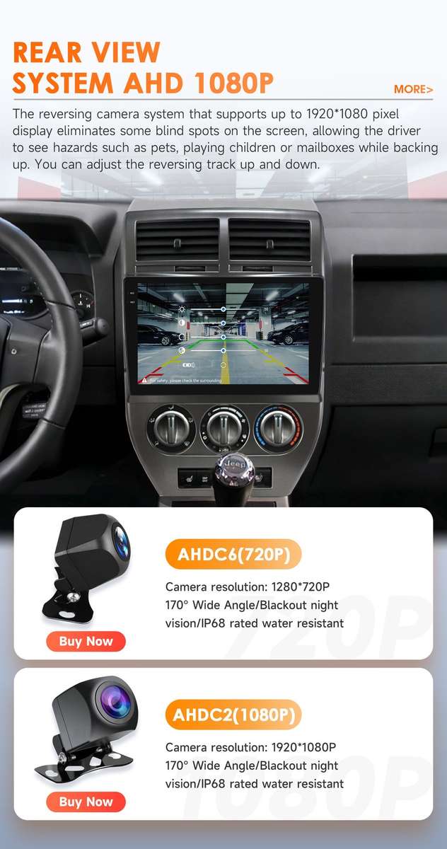 8Core Android 14 Car Stereo Radio Carplay GPS For Jeep Compass Patriot 2007-2009
