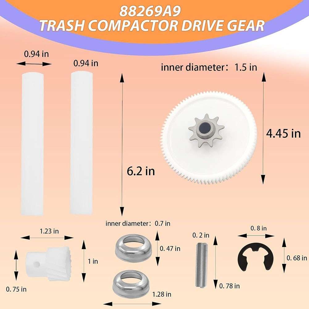 Comprehensive Upgrade 882699 Trash Compactor Drive Gear Kit For Multiple Models