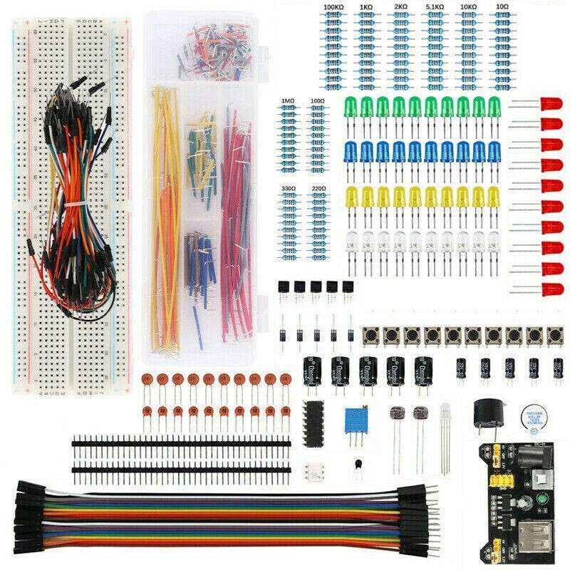 830 Breadboard Cable Resistor Electronics Component Starter Kit For-Arduino-Pa