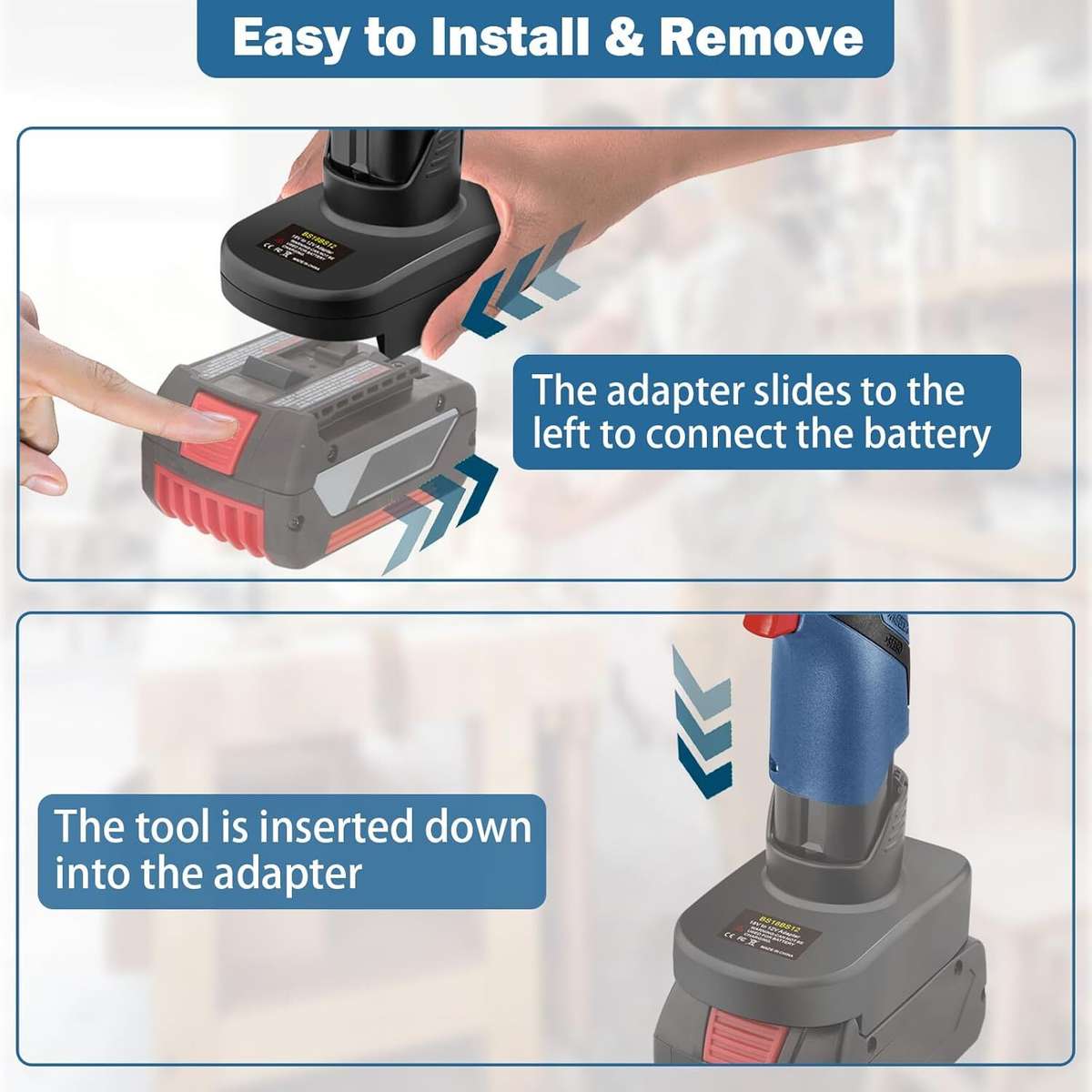 Battery Adapter for Bosch 18V Li-ion Converter to for Bosch 12V 10.8V Power Tool