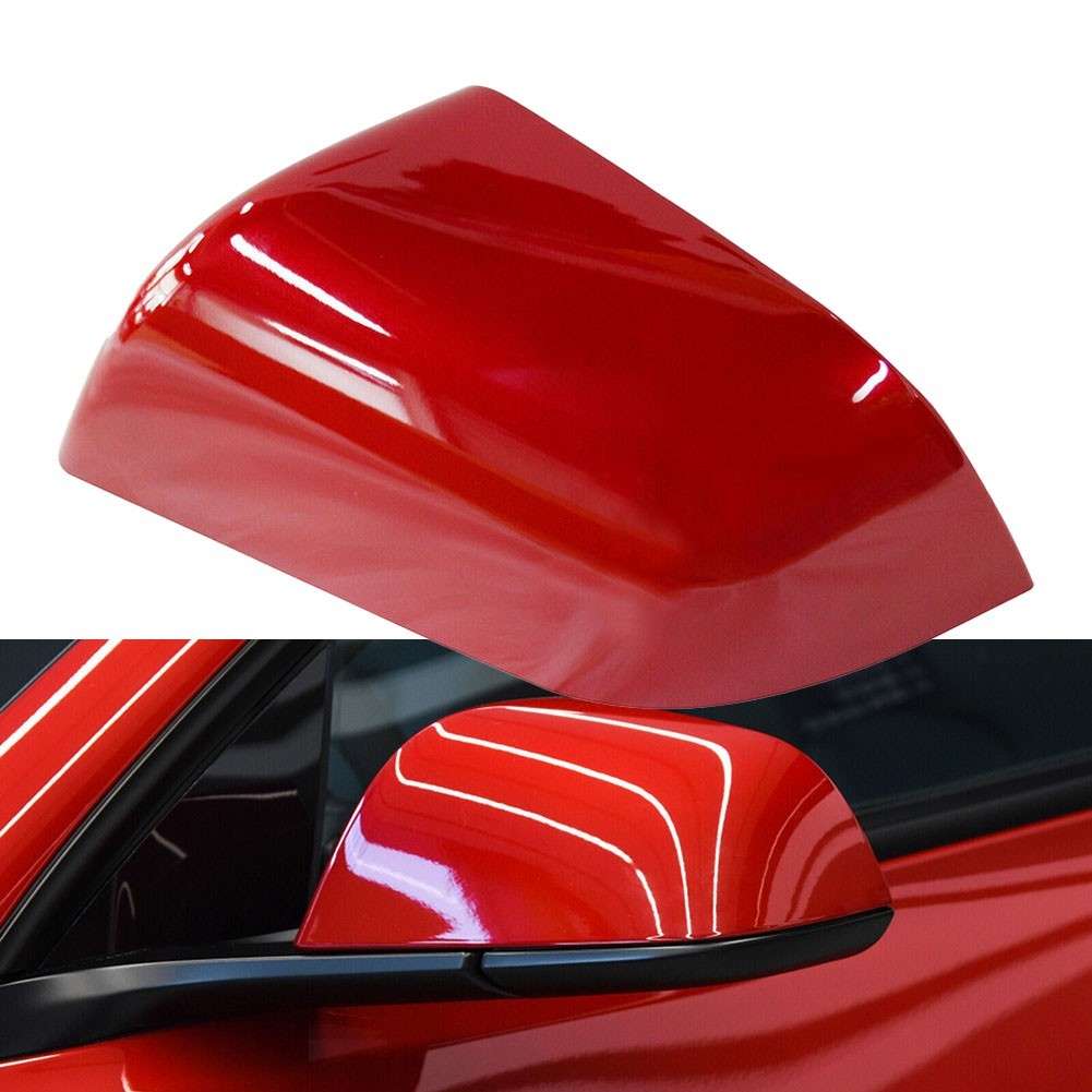 PremiumQuality Red Left Driver Side Mirror Cover For Tesla Model 3 2017 2021