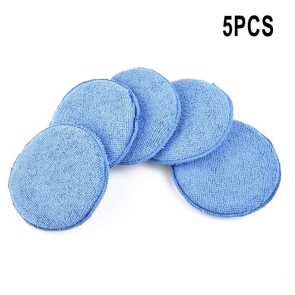 5 Wax Microfiber Applicator Car Sponge Pad Polishing Pads Soft Care Auto