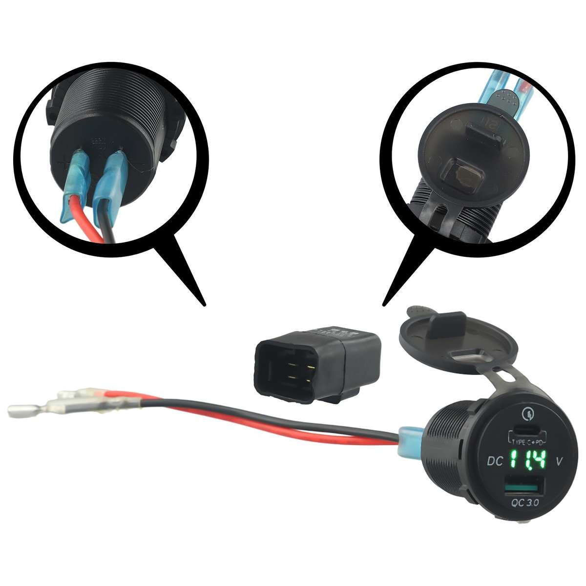Motorcycle Fast Charger Relay Accessories 10-15V DC,Back For Versys1000