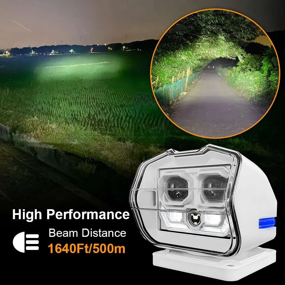 50W Searchlight Wireless Spotlight Magnetic LED Remote Control Marine Boat Car