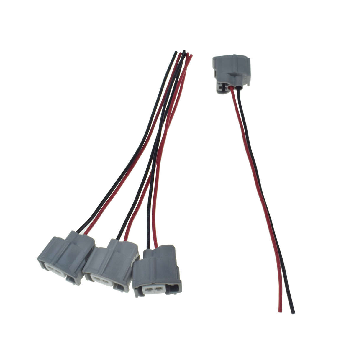 4Pcs Female Fuel Injector Connector Electrical Plug Wire Harness For Toyota New