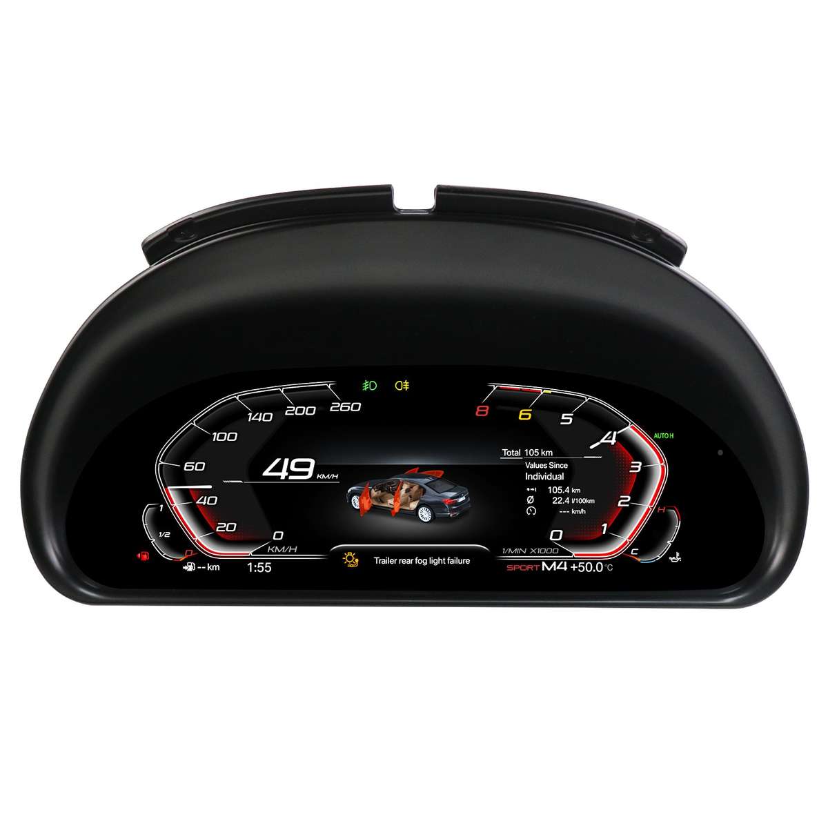 10.25" Digital Dashboard Cluster Instrument Fr BMW 5 Series E39 X5 E53 1996-2006