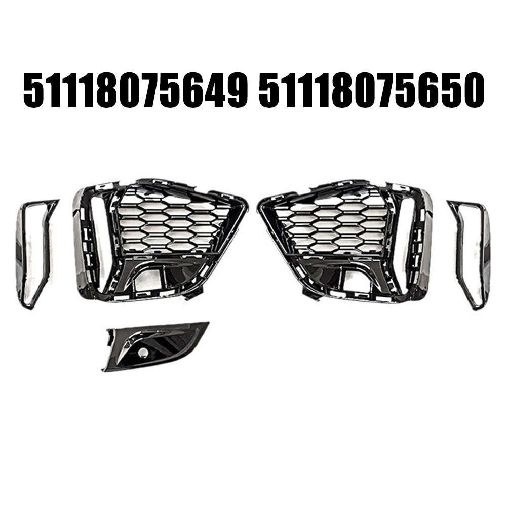 Pair Front Bumper Grille Black Trim For BMW 3' For G20 G21 M340i 51118075649