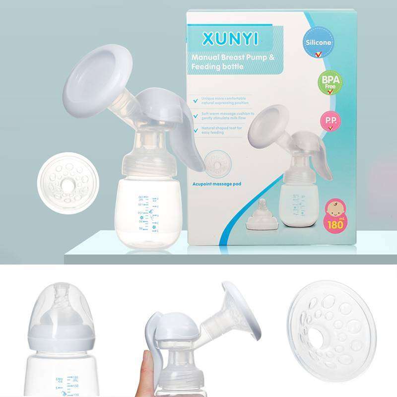 Xunyi Silicone Manual Breast Pump and Feeding Bottle