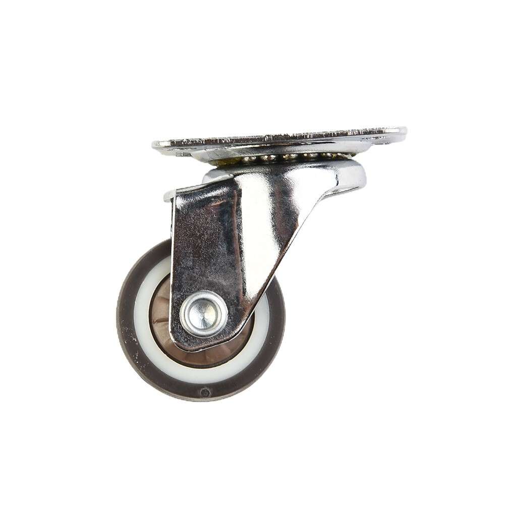 4PCS Mini Small Casters Diameter 1inch/25mm TPE Rubber Super Mute Wheels