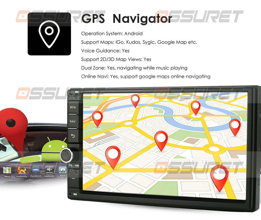 7'' Android 10 2+32GB 2Din Touch Car MP5 Player Stereo FM Radio WiFi GPS NAVI US