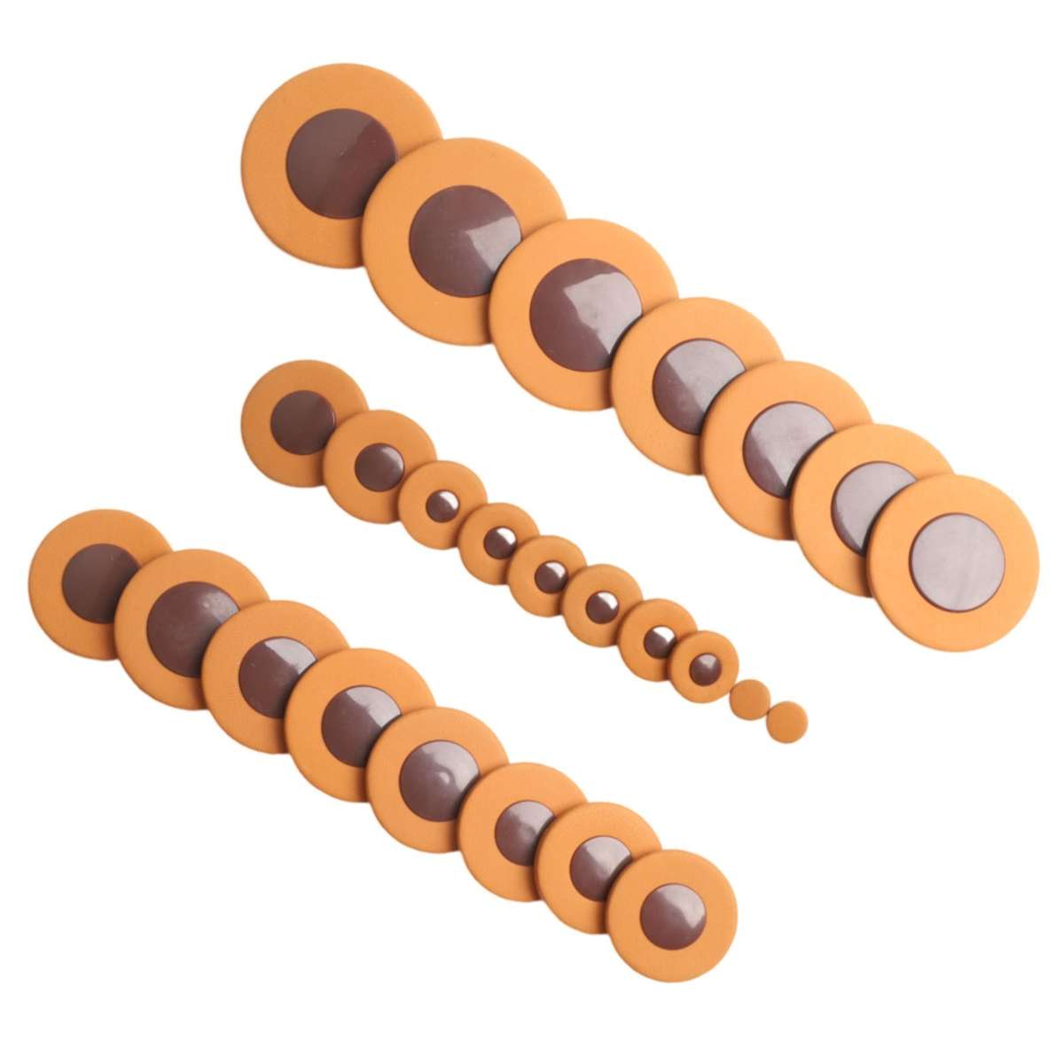 Complete Set Of 25 PCS Brown Saxophone Leather Pads For Tenor Sax Replacement