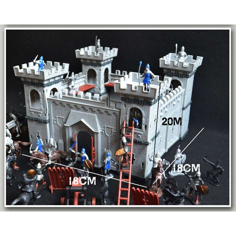 Soldiers Toy Medieval Castle Infantry Playset Decor Model Vintage-Knight