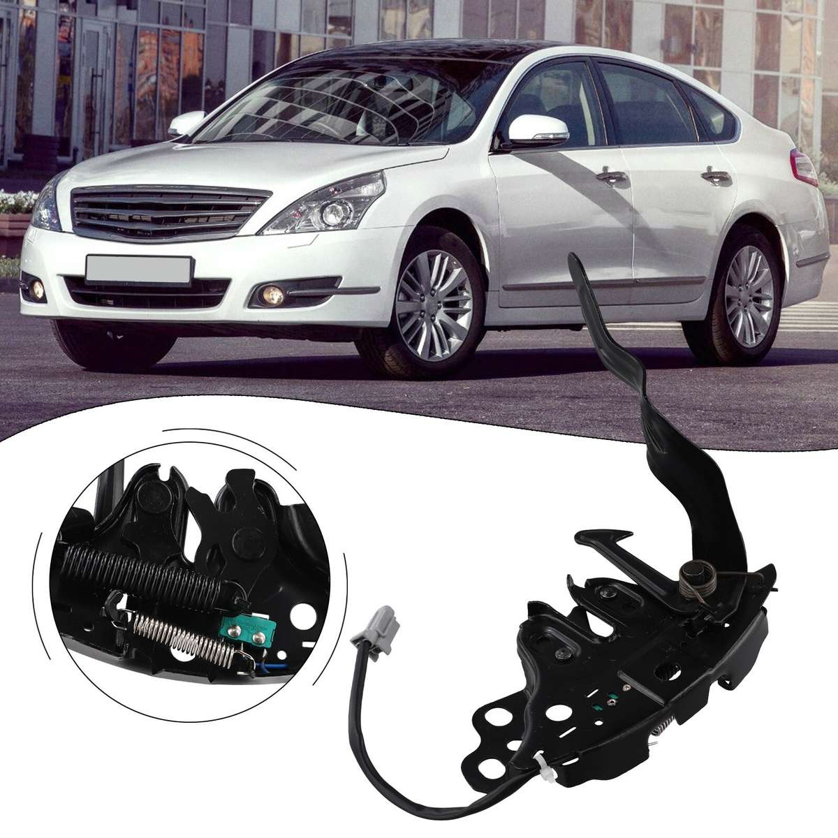 Black Hood Latch Lock For Nissan For Altima 2016 2018 Sedan With Remote Start