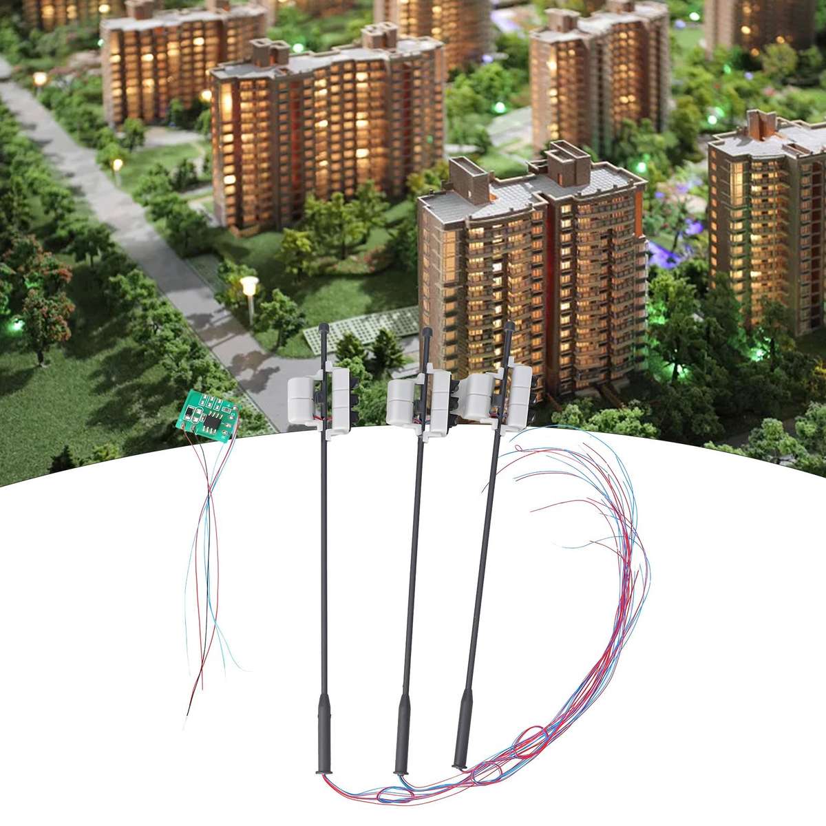3xGauge G Traffic Lights With Pedestrian Crossings LED Vehicle Light Rail Layout