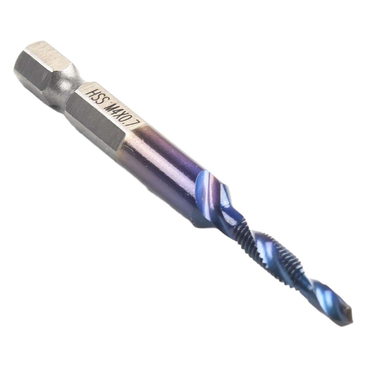 12PCS Hex Shank HSS Drill Bits Set For Aluminum Iron Metal Wood Plastic