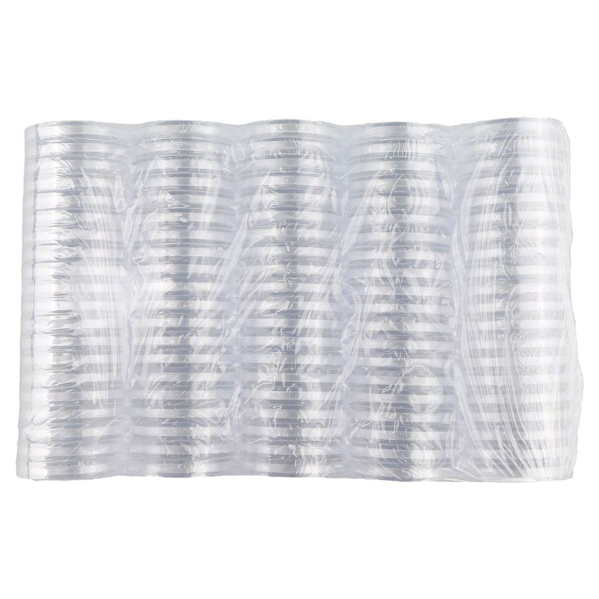 100PCS/Set 32mm Clear Round Case Coin Storage Capsules Holder Plastic Box