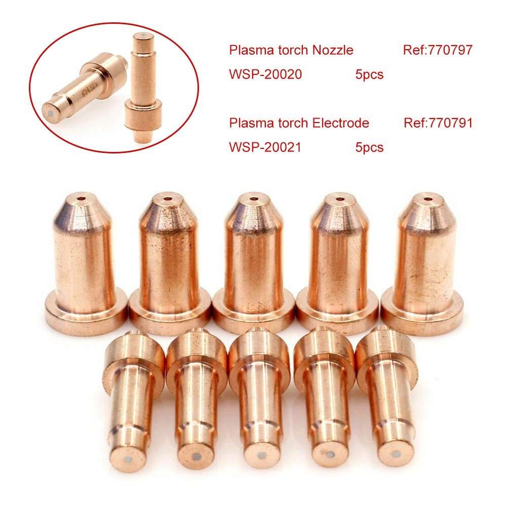 10 X Plasma Electrode Tips 40A For Hobart 40i,XT12R,XT30R,XT40R/770791/770797