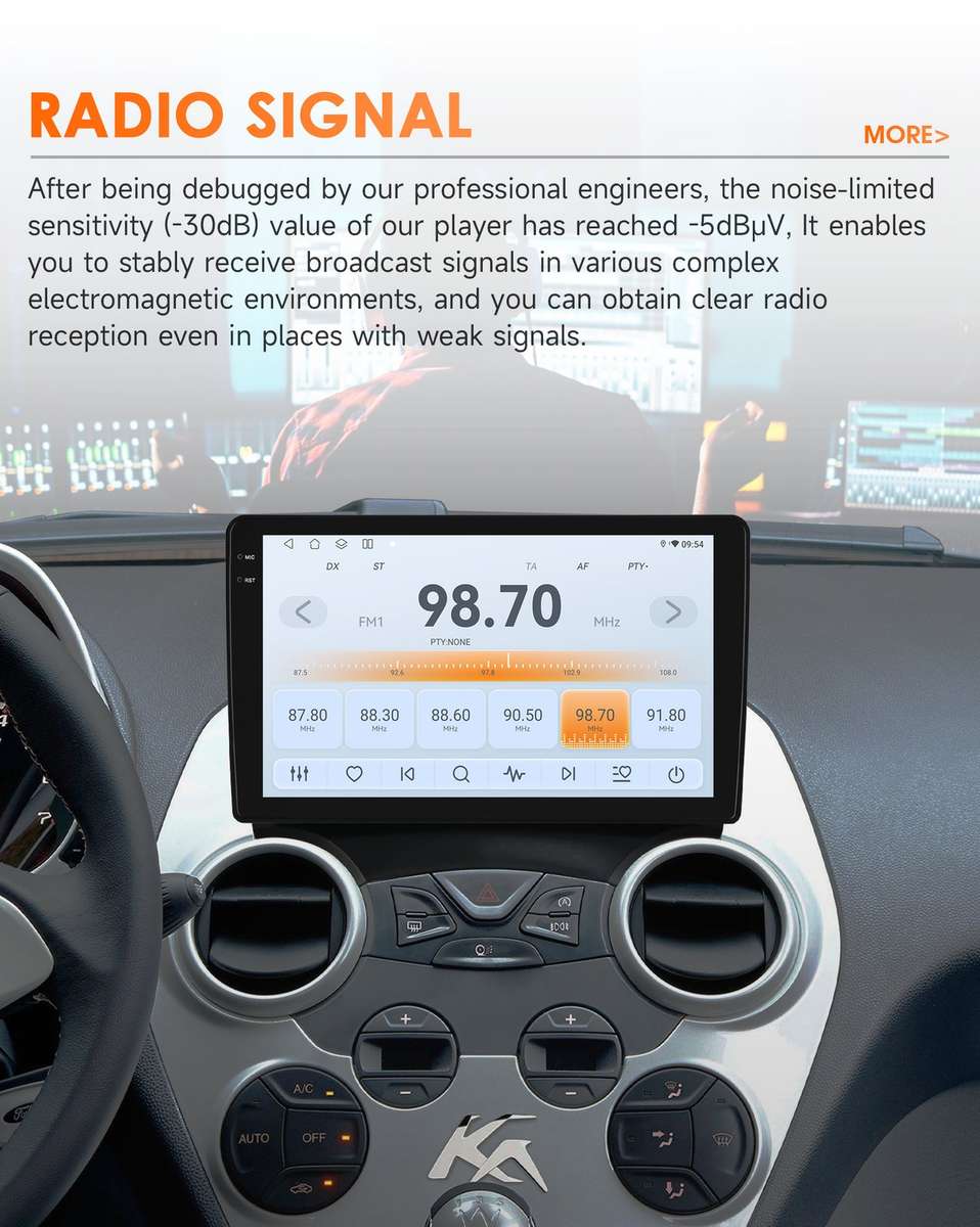 8-Core For Ford Ka 2008-2014 Android14 Car Stereo GPS Navi Radio DSP CarPlay SWC