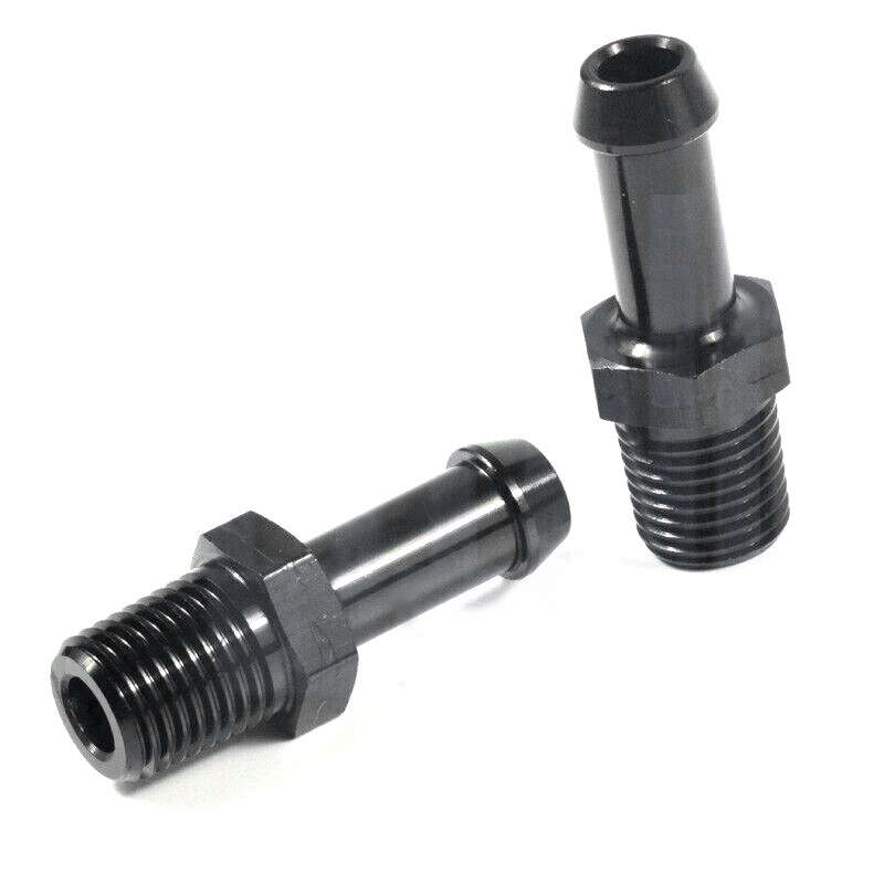 2pcs AN6 1/4'' NPT Male to 3/8" Hose Barb Straight Adapter Fitting C1
