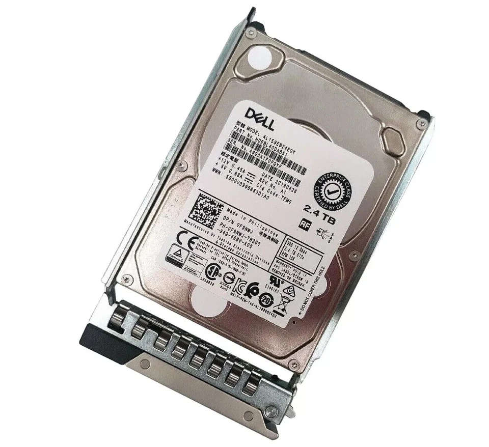 Dell F9NWJ 2.4TB 2.5" SAS Internal Hard Disk Drive with 2.5" Caddy