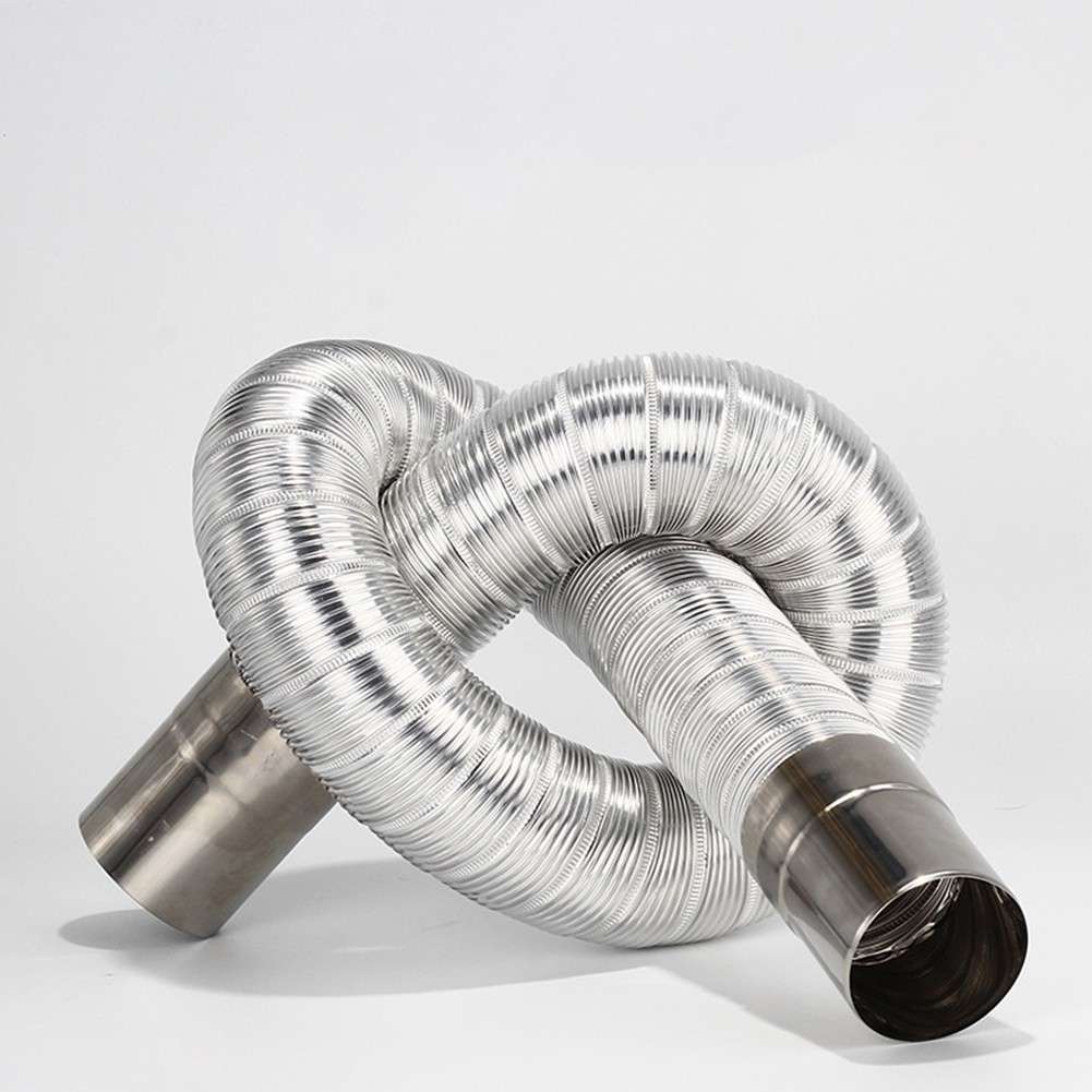 Adjustable Stainless Steel Flue Pipe For Interior Water Heaters 50mm Bend