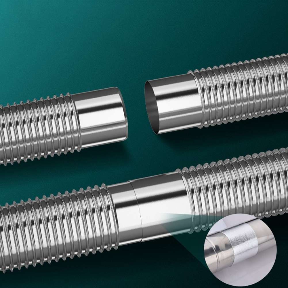 Adjustable Stainless Steel Flue Pipe For Interior Water Heaters 50mm Bend