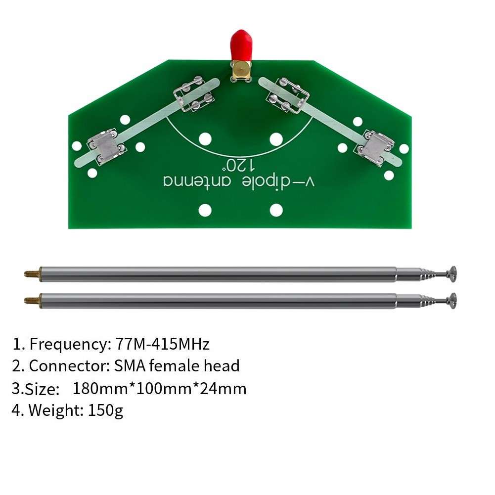 137MHz V Dipole Antenna Kit For Aviation Use With Adjustable Signal Frequency