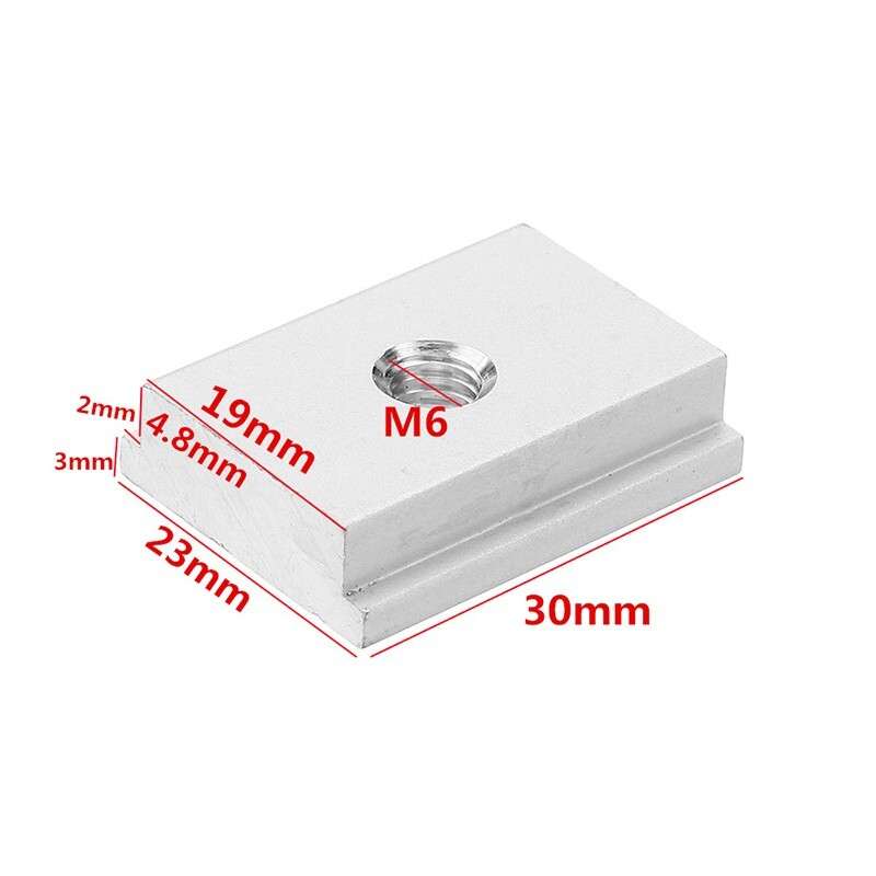 10x T-Slot Miter Bar Slider Aluminum Silver For Woodworking Table Saw Gauge Rods