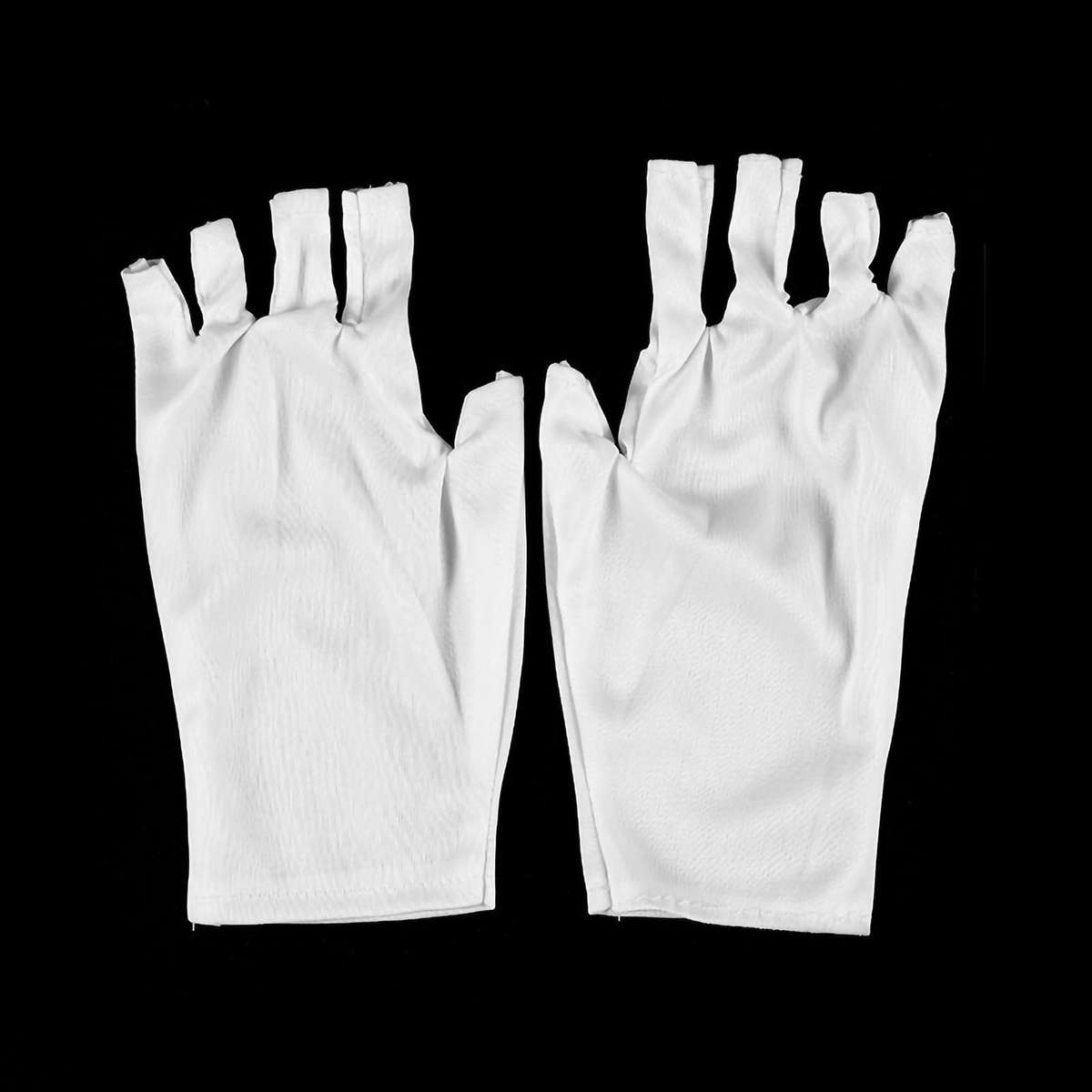 UV Glove Stretchy Fingerless Knitted White Professional Protection Gl CHW