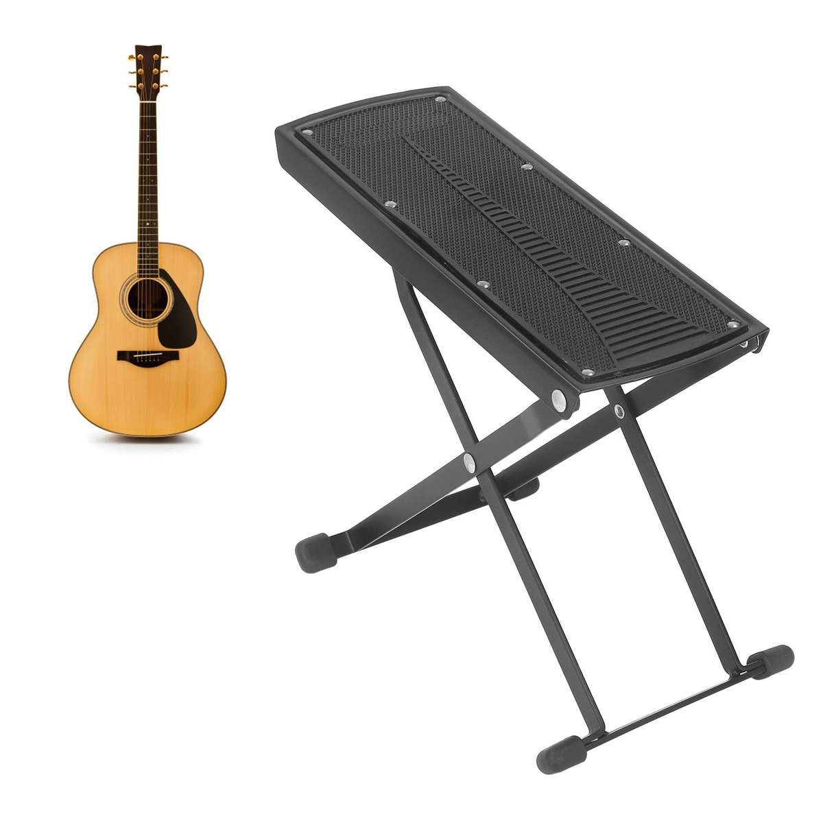 Guitar Foot Rest Stand Plastic And Metal 6 Height Levels Adjustable Thickene CHW