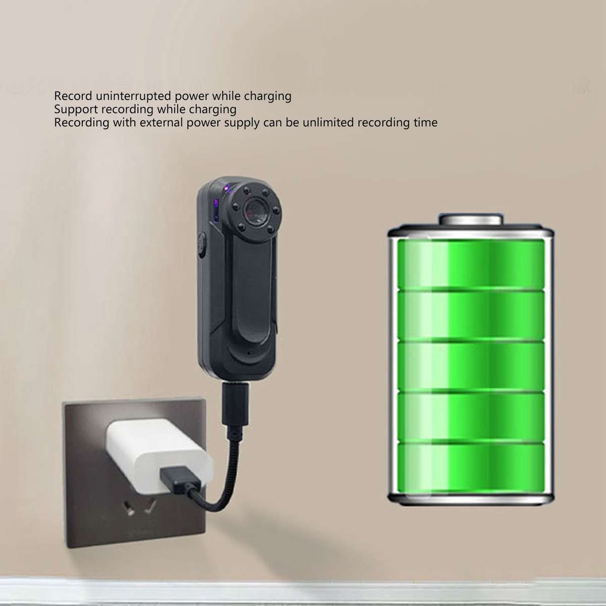 Small Body Camera 1080P 120? Wide Angle Wireless Portable Mini Personal Pock New