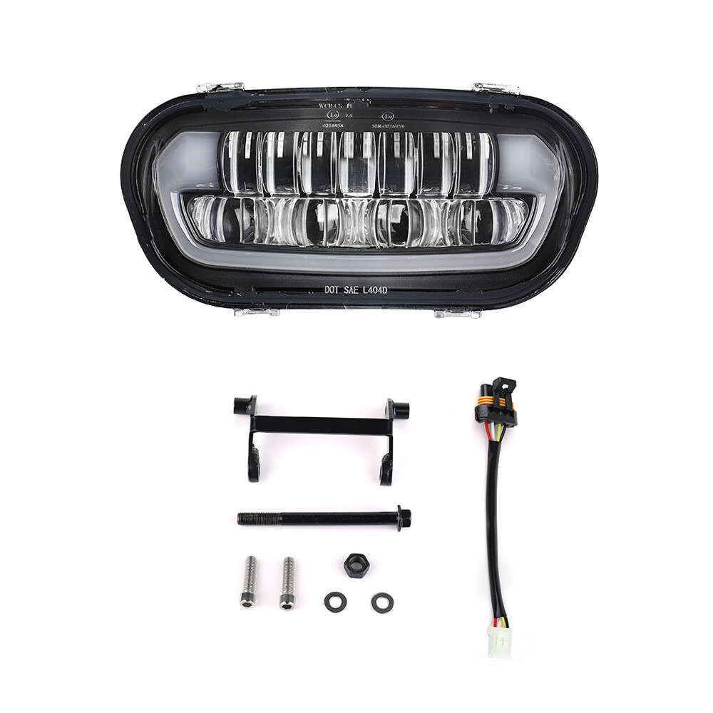 For Harley Fat Bob 2018-2022 LED Headlight Hi/Lo Beam DRL With Bracket Plug&Play