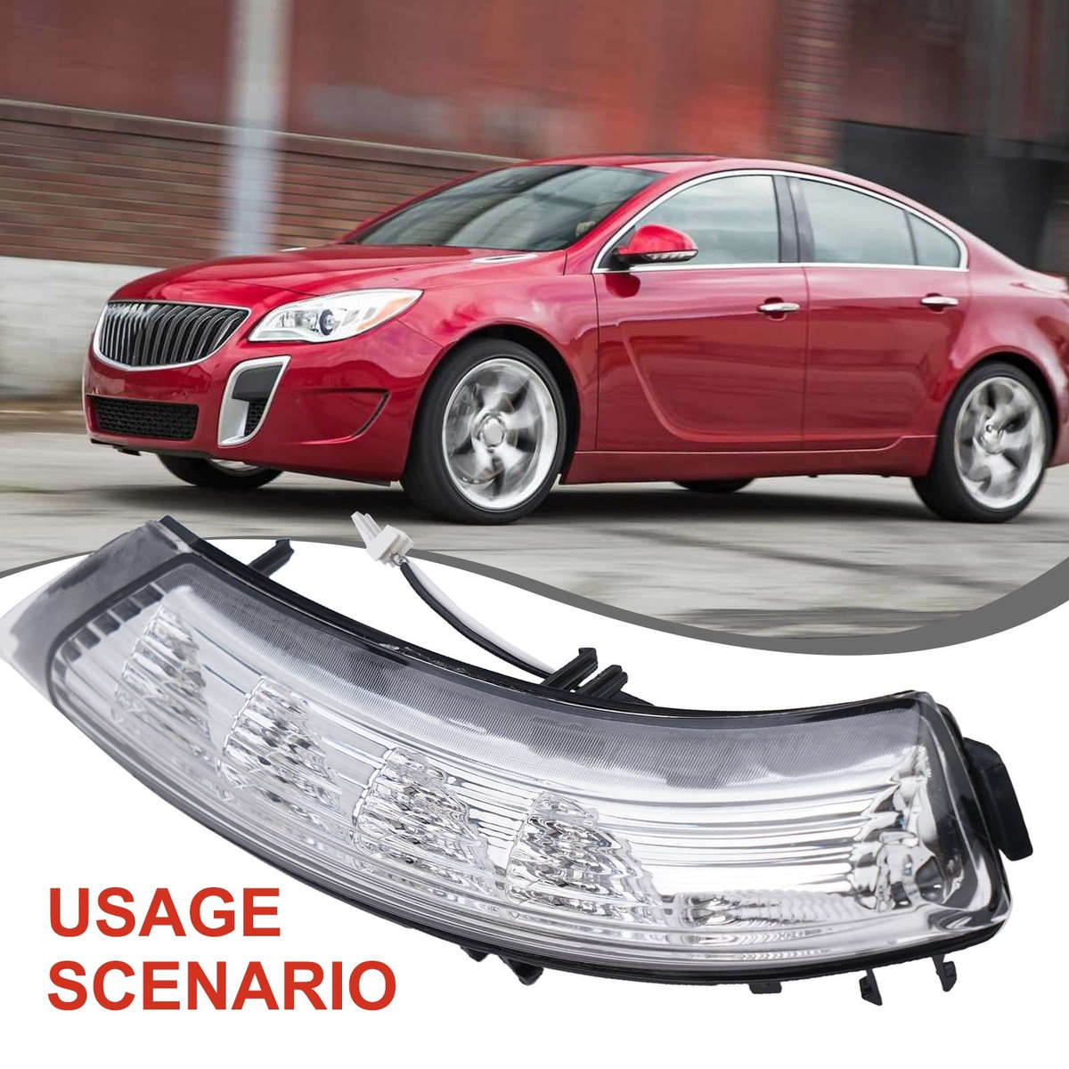 Right Fit For Buick Regal2011-16 Door Wing Mirror Turn Signal Side Maker Light