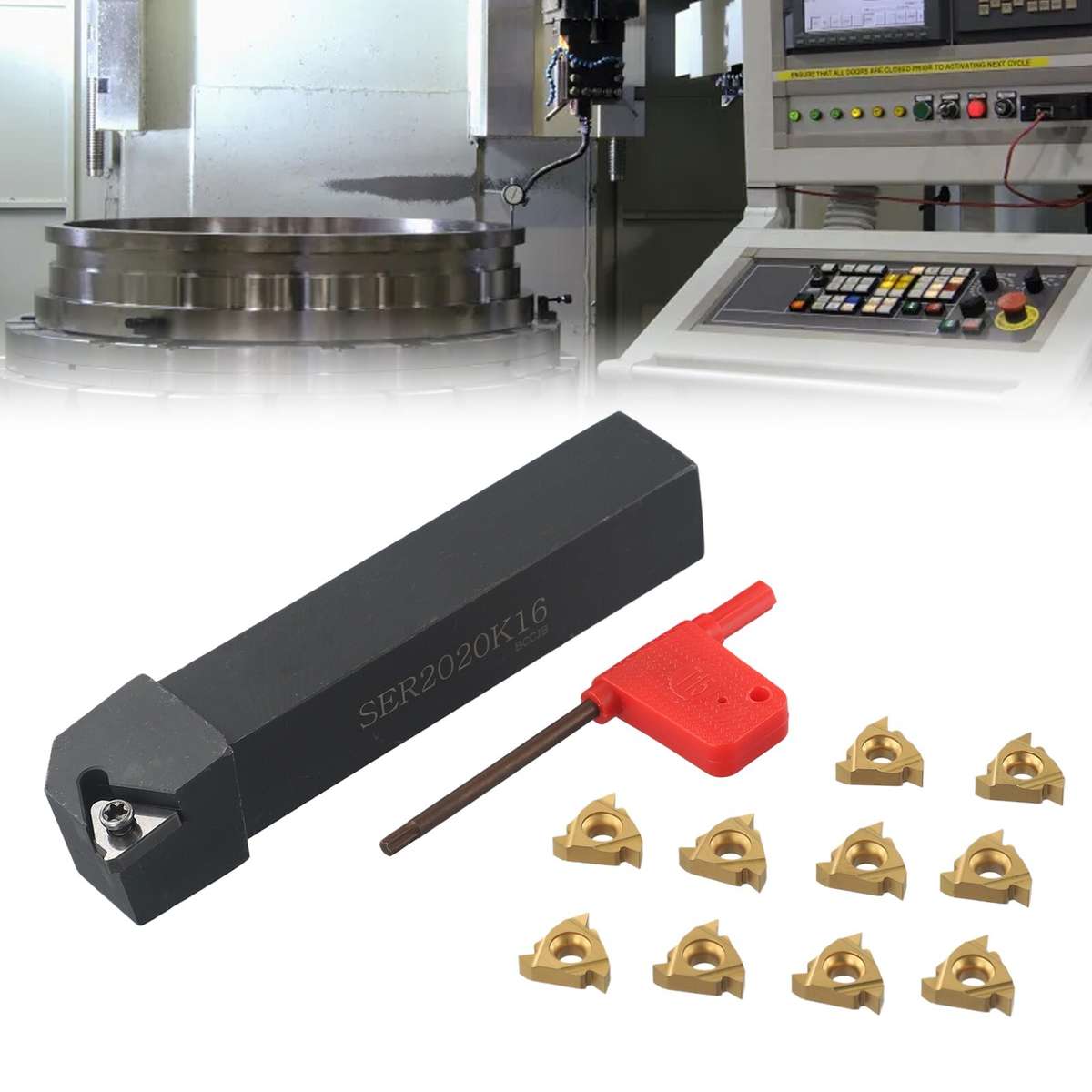 Tool Holder Lathe Thread Turning Alloy Steel Carbide Insert External Thread