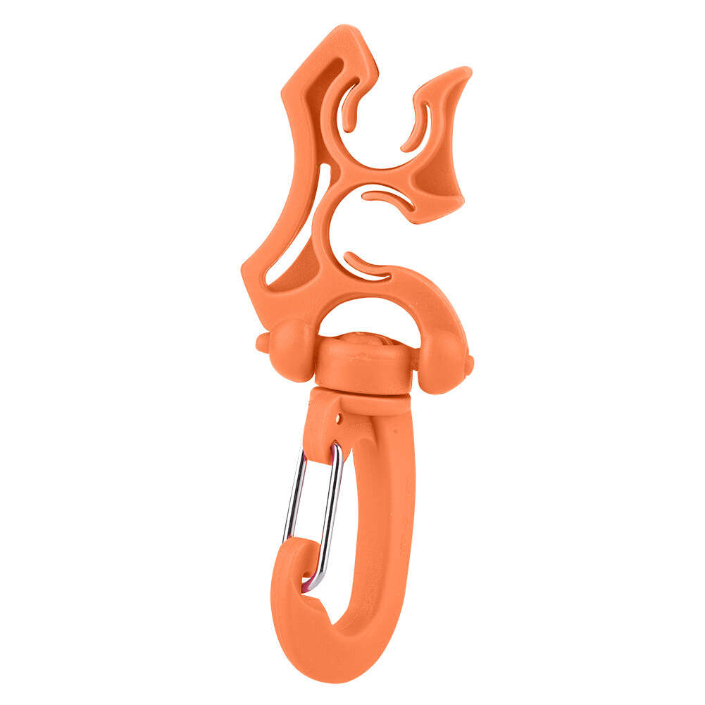 (Orange)Scuba Diving Double BCD Hose Holder Clip Regulator Retainer Buckle CH