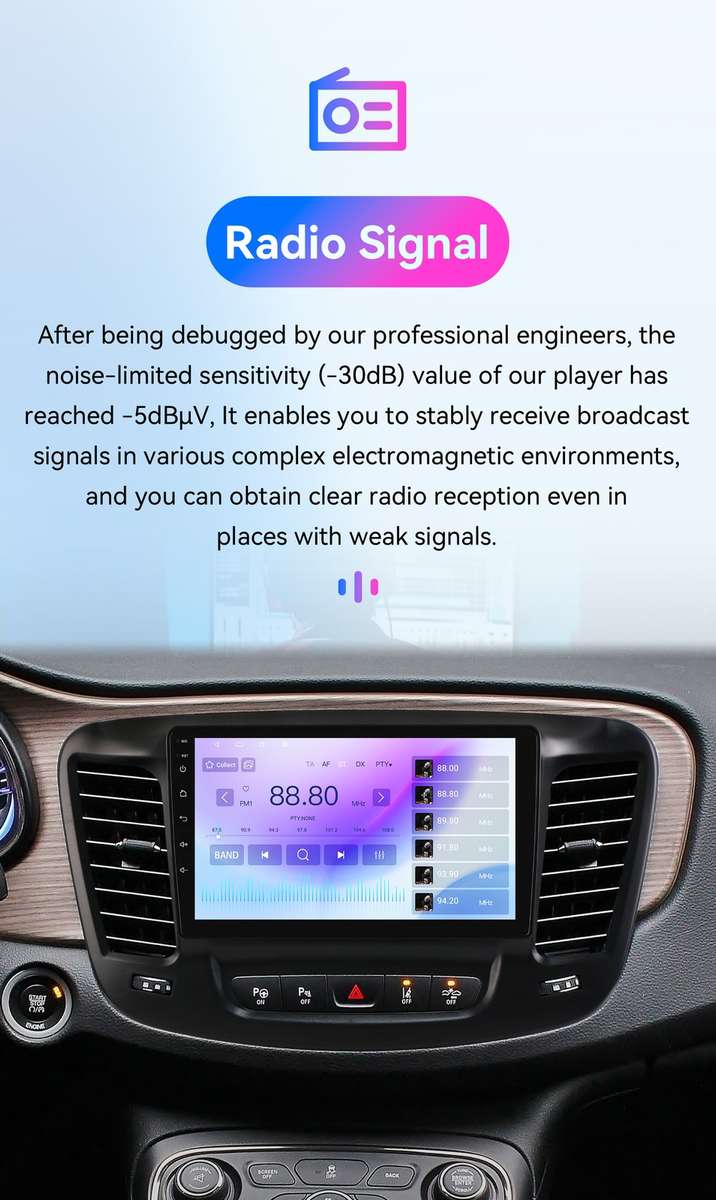 4+64GB Android 14 Carplay Stereo Radio GPS 8Core For 2015-2019 Chrysler 200 200C