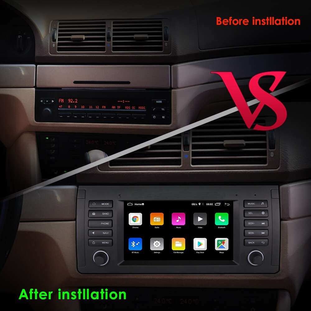 For BMW 5 Series E39 X5 E53 7" Android Auto 12 Car Stereo GPS CarPlay RDS 2+32GB