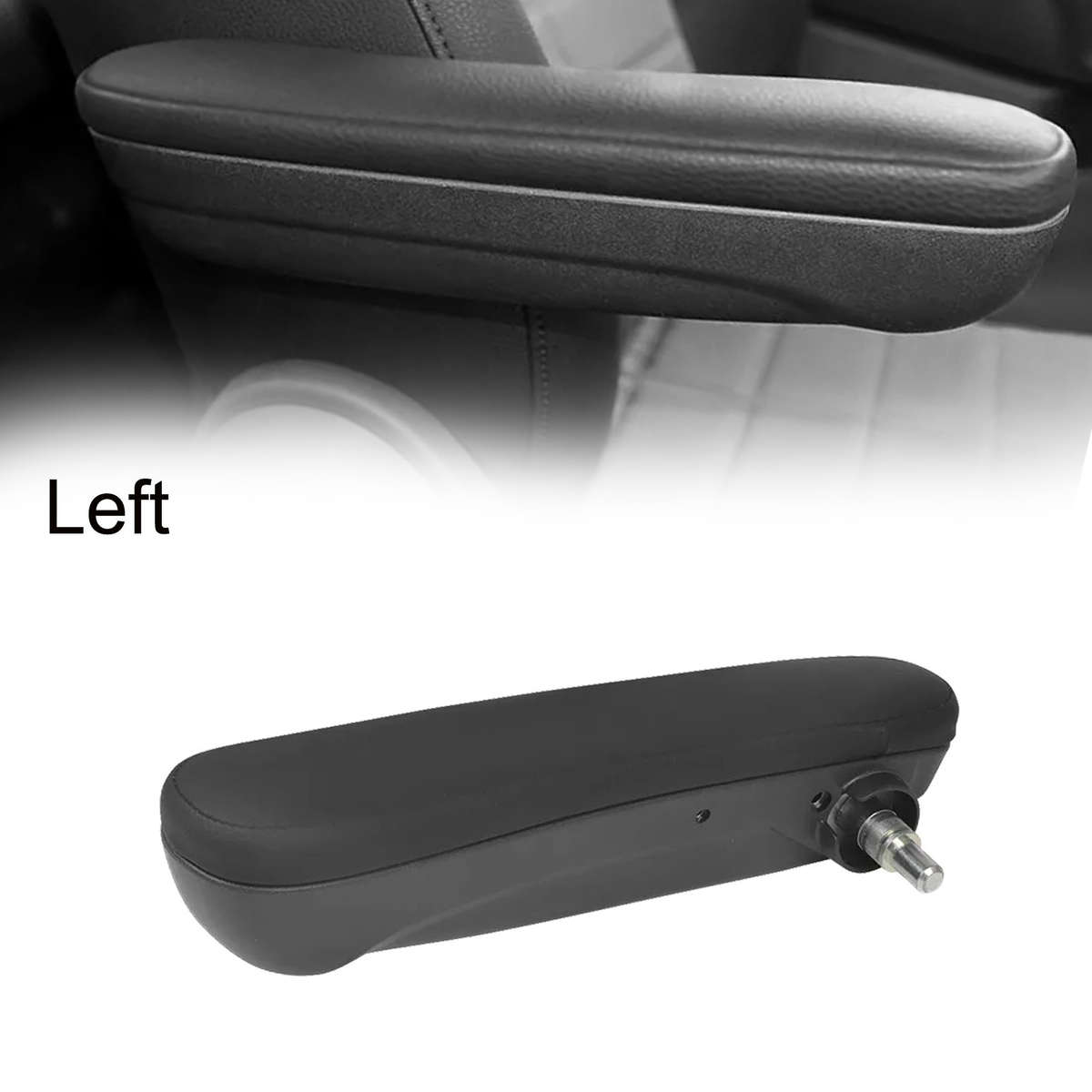 Black Front Left Inboard Armrest 6BV31KRLAA For FIAT 500 2016-2019