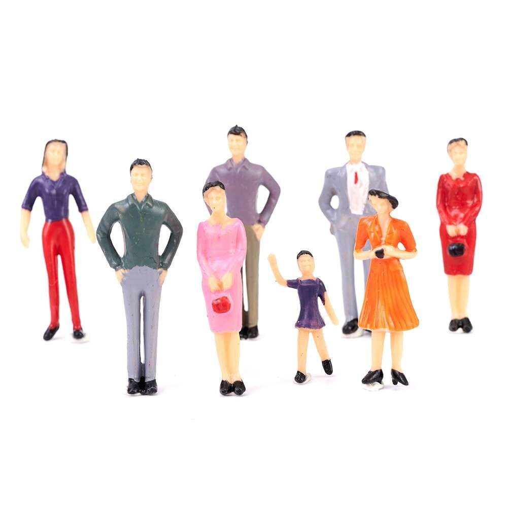 50x 1:32 Scale Painted Figures Model People Passengers For Layout Landscape