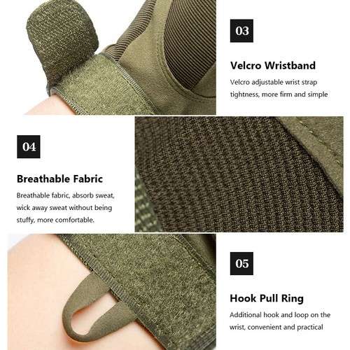 # 1 - Half Finger Glove With hardend Knuckle Unisex GREEN / LARGE