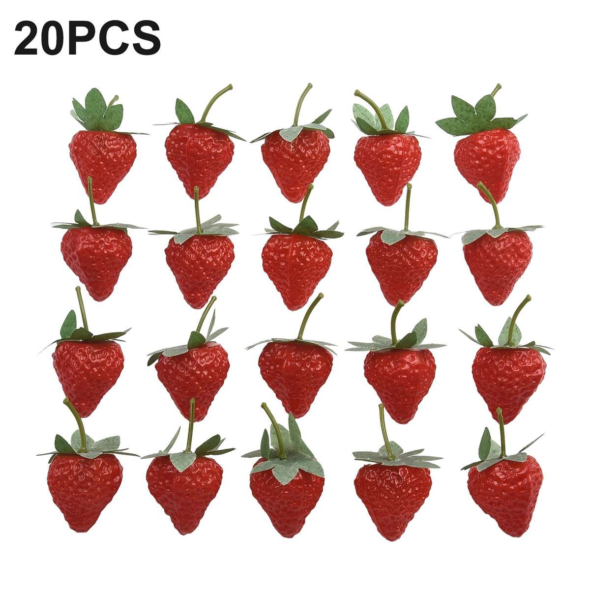 Artificial Plastic Strawberry Fruit Fake Display For Kitchen Home Foods Decor