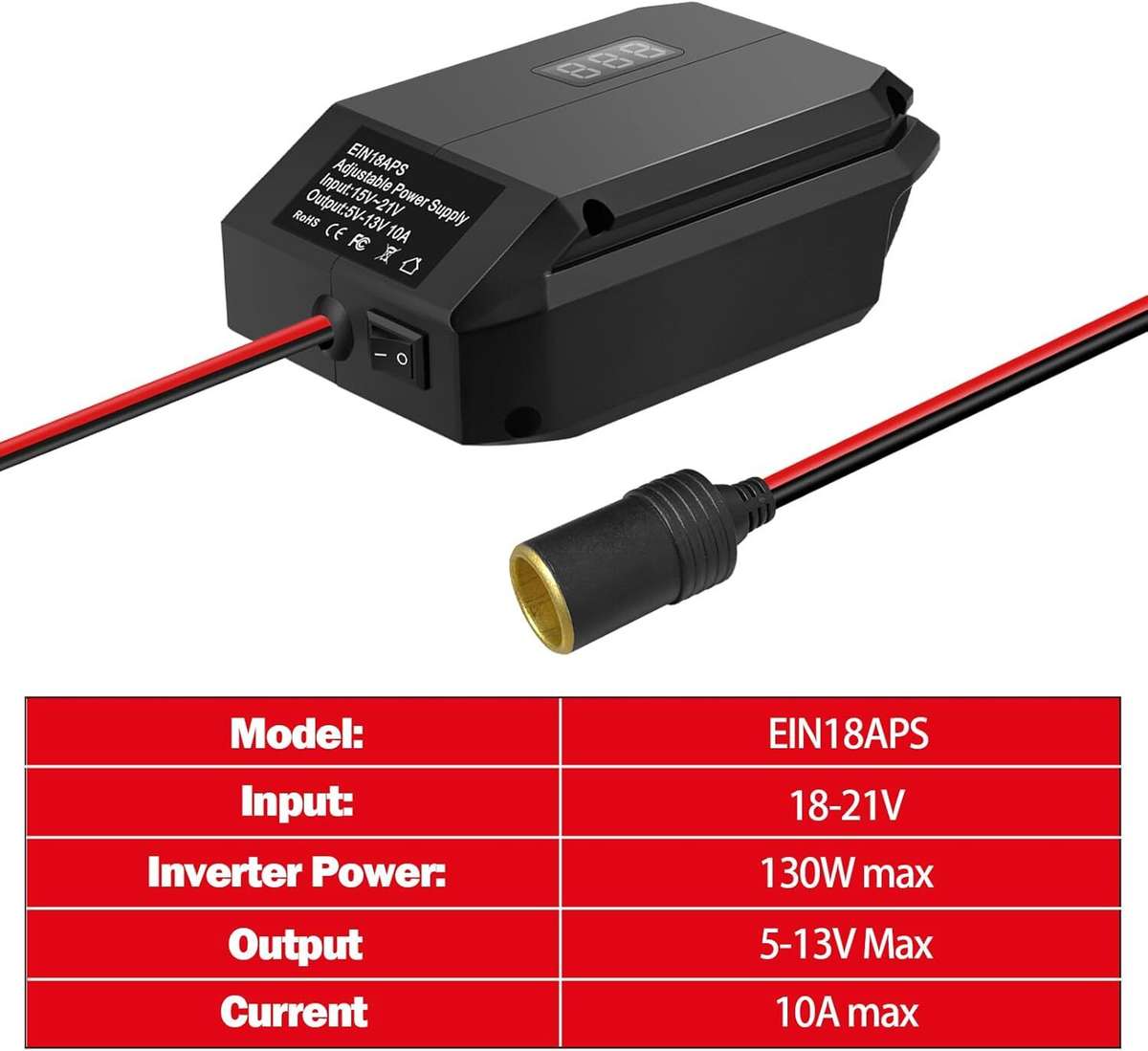 DC 18V to 12V Step Down Converter Adapter for Einhell Buck Converter Regulator