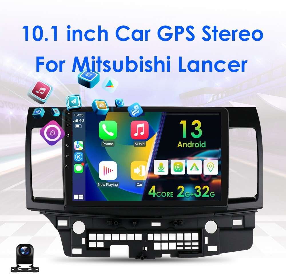 For Mitsubishi Lancer 2007-2012 Android 13 Car Radio GPS Navi Stereo Carplay+CAM