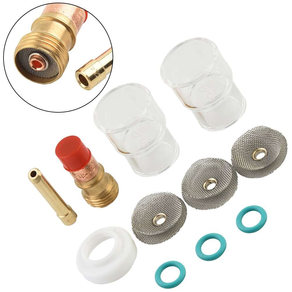 TIG Welding Torch Gas Lens #12 Pyrex-Glass Cup Kit For WP-17/18/26