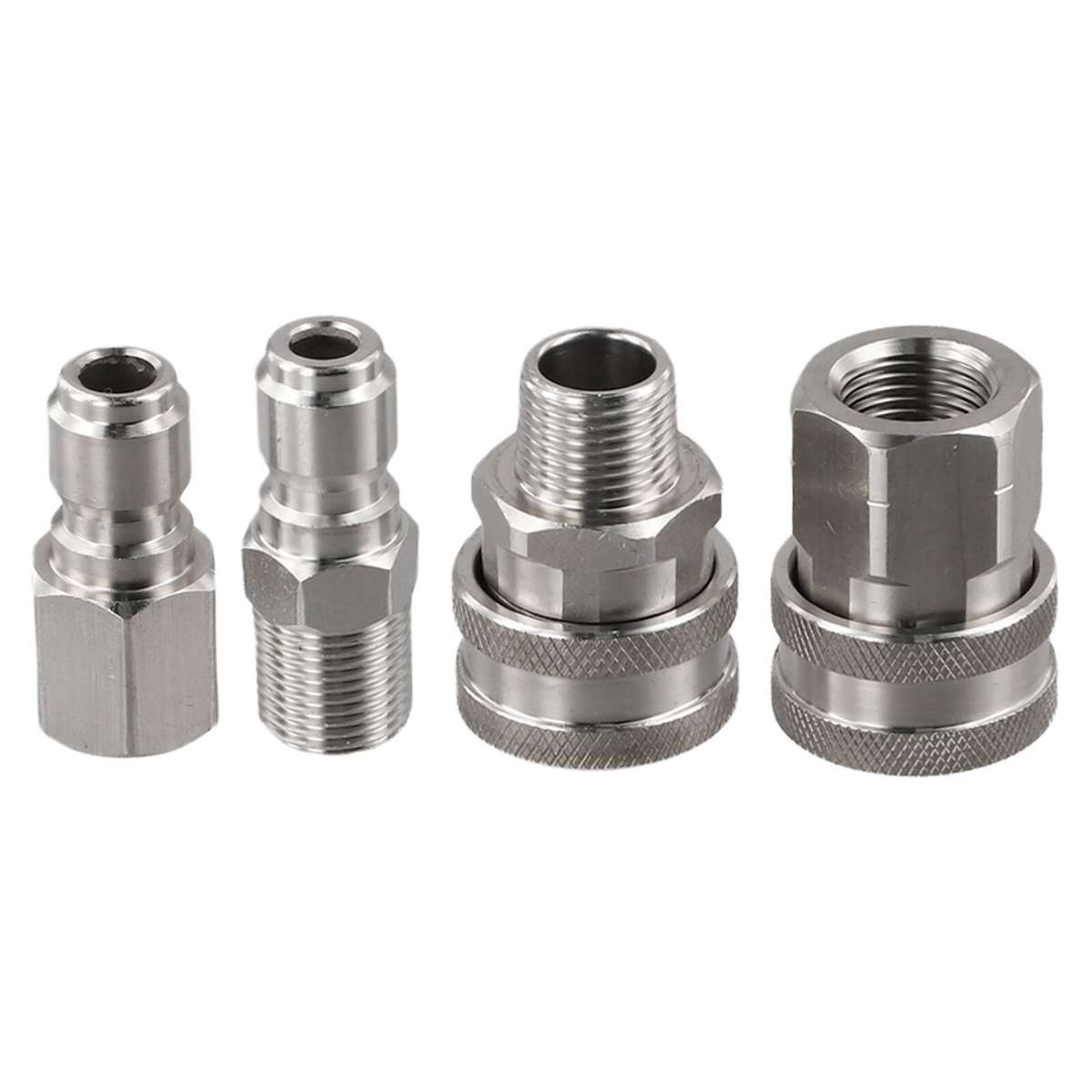 4Pcs NPT 3/8 Inch Pressure Washer Adapter Stainless Steel Quick Connect Fitting