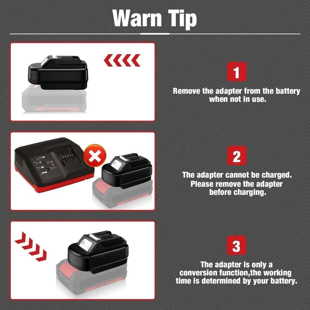 Adapter for Einhell 18V Li-ion Battery Convert to for Makita 12V Power Tools