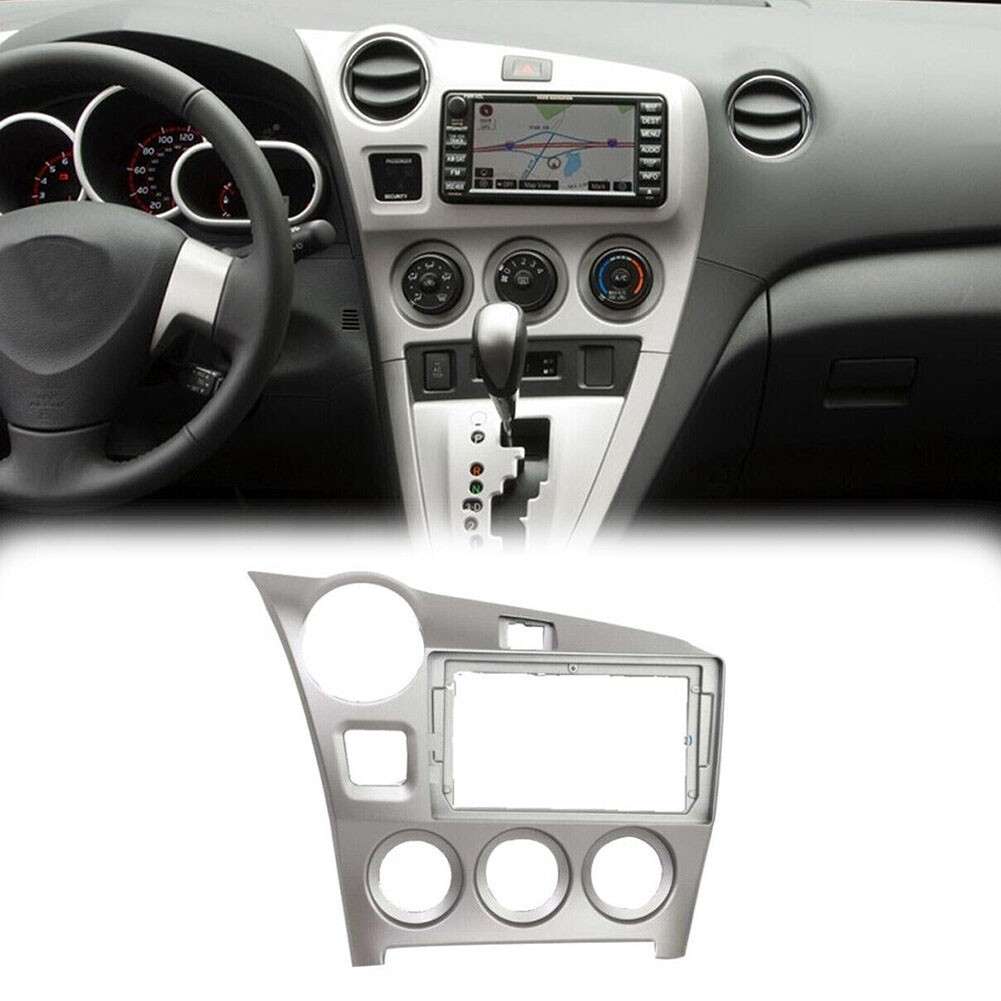 9-inch Car-Radio Stereo Fascia Frame-Panel,Silver For Toyota For MATRIX 2009-14