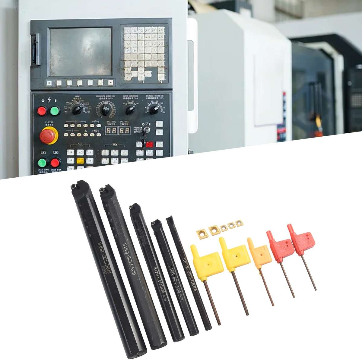 5x/set 7/10/12/16/20mm SCLCR09 Turning Tool Boring-Bar Holder Insert For CCMT